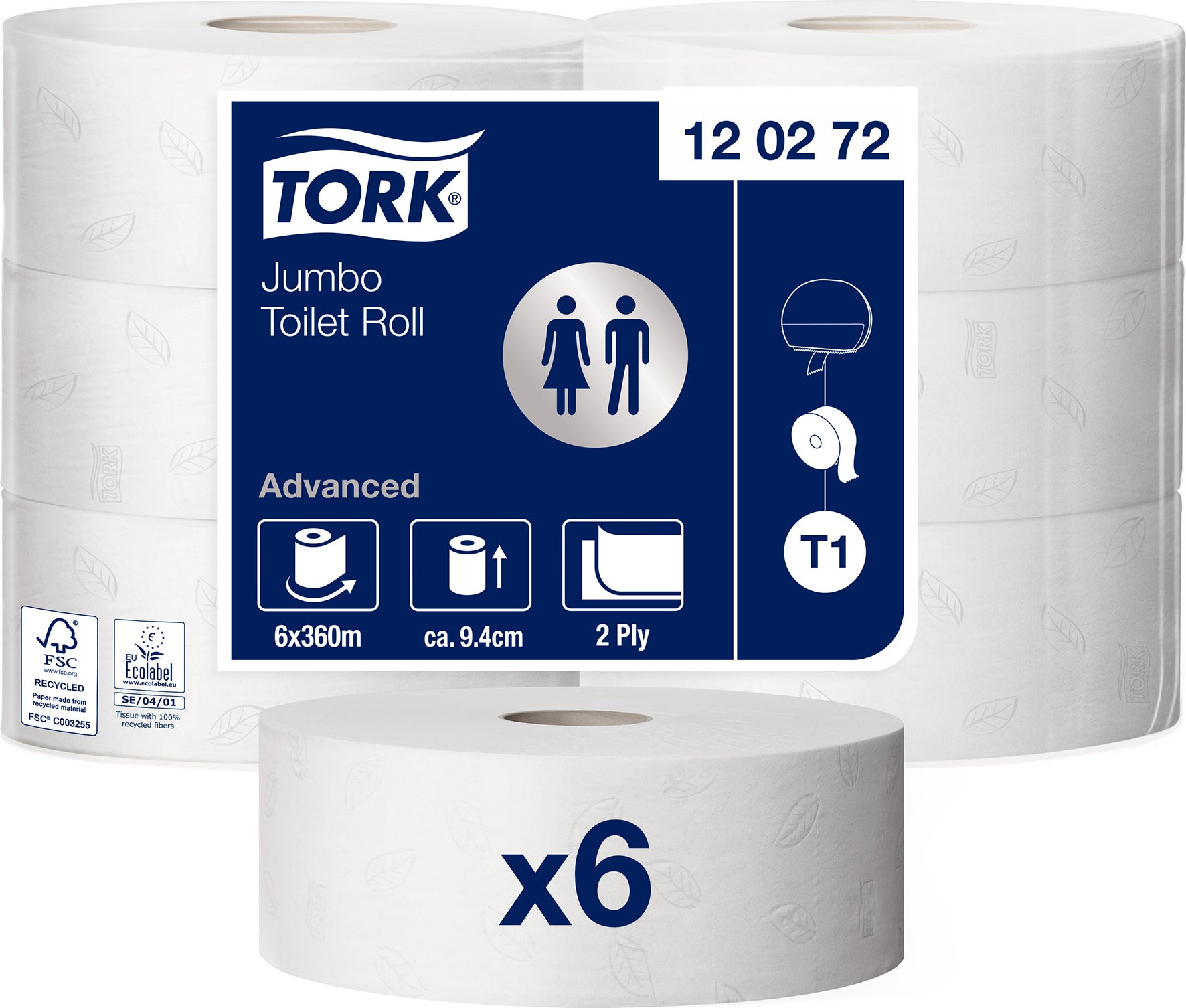 Toalettpapper Tork Jumbo T1 6 rullar