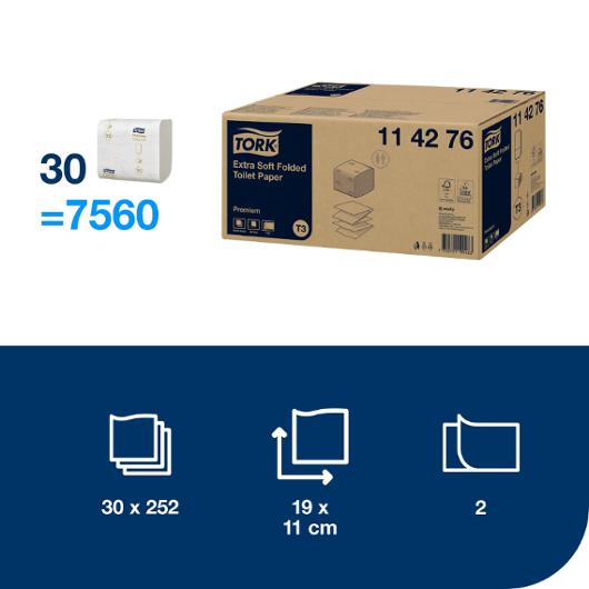 Toalettpapper Premium Extra Mjukt Vikt T3 Tork 7560/kartong