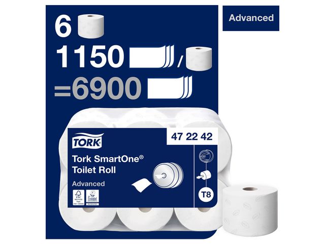 Toalettpapper Tork SmartOne® T8 6 rullar