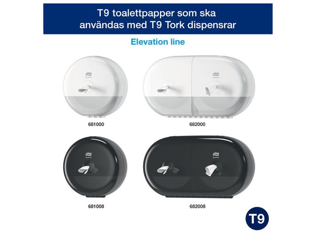 Toalettpapper SmartOne Mini Advanced Tork T9 Vit