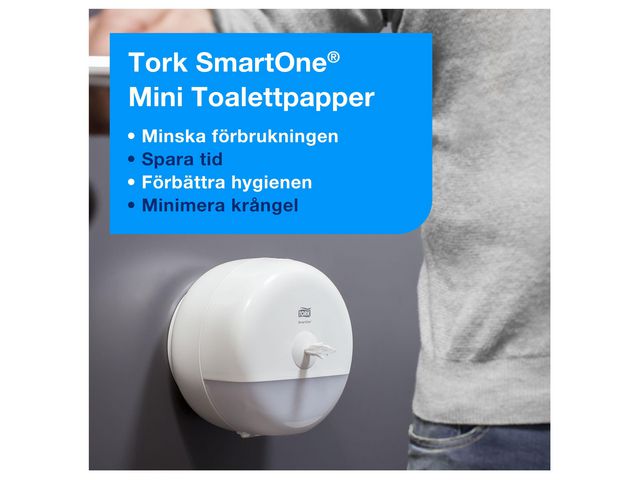 Toalettpapper SmartOne Mini Advanced Tork T9 Vit