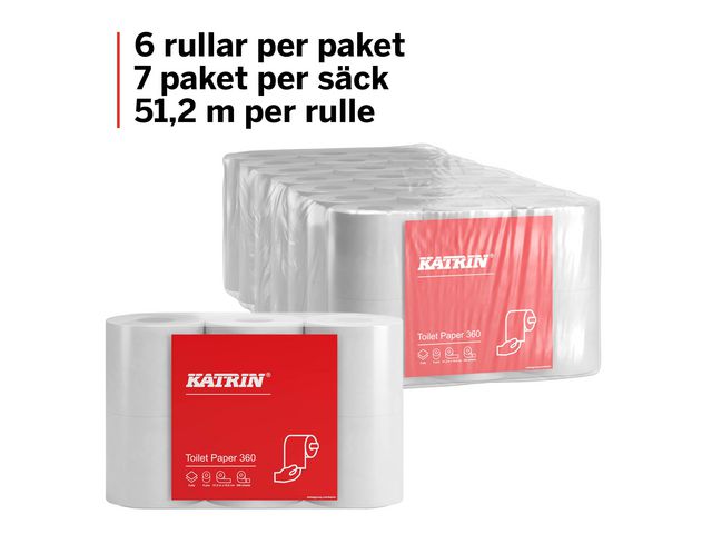Toalettpapper Katrin Basic Toilet 360 42 st/bal