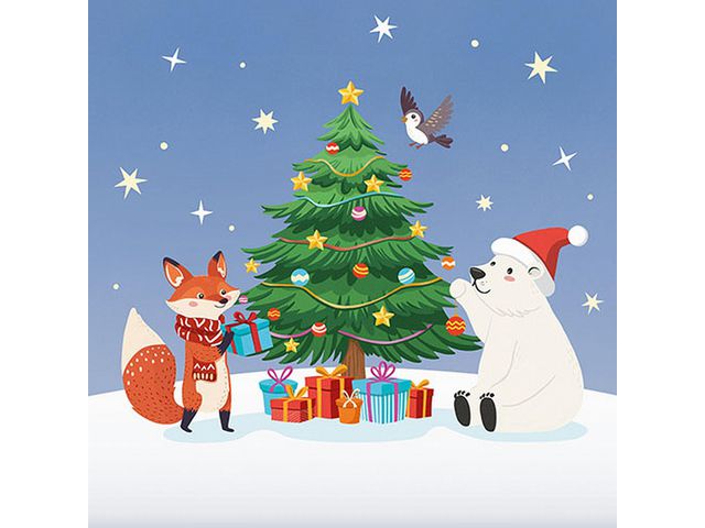 Servett Christmas 3-lags 33x33cm 20/fp