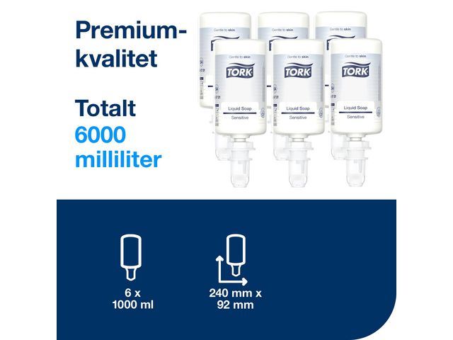 Flytande tvål Sensitive Tork S4 1 liter