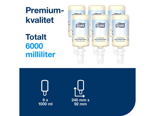 Handtvätt/flytande tvål Tork Milt Parfymerad S4 1 liter