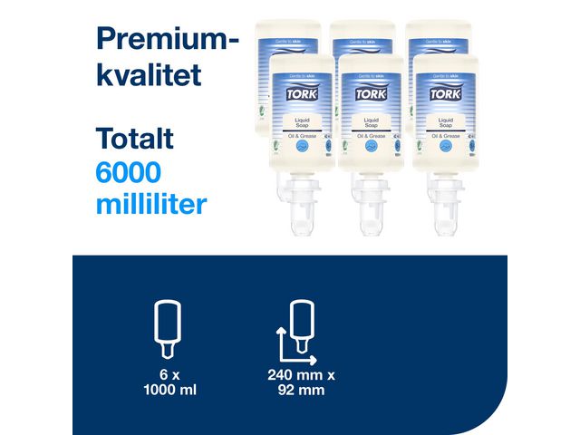 Flytande tvål Olje- och fettlösande Tork S4 1 liter