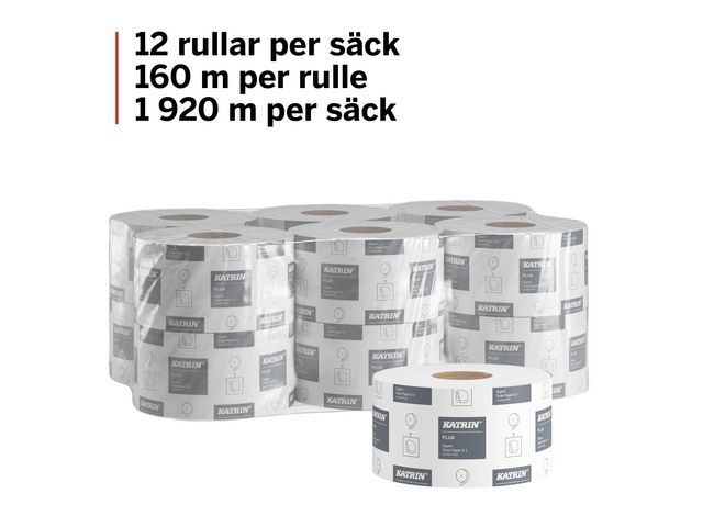 Toalettpapper Plus Gigant S2 12 st/fp