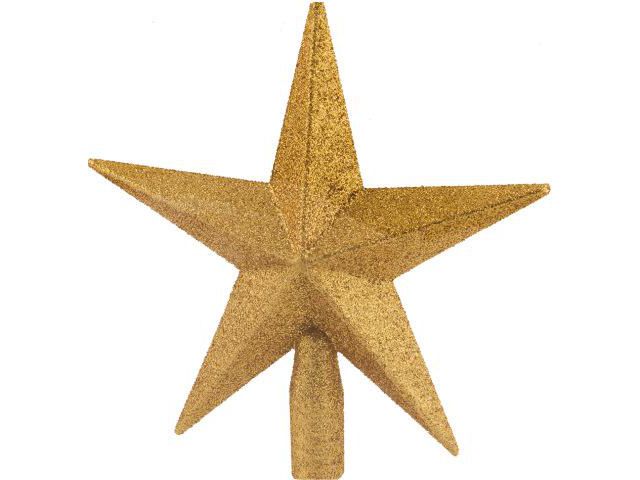 Dekoration Toppstjärna 21cm guldglitter