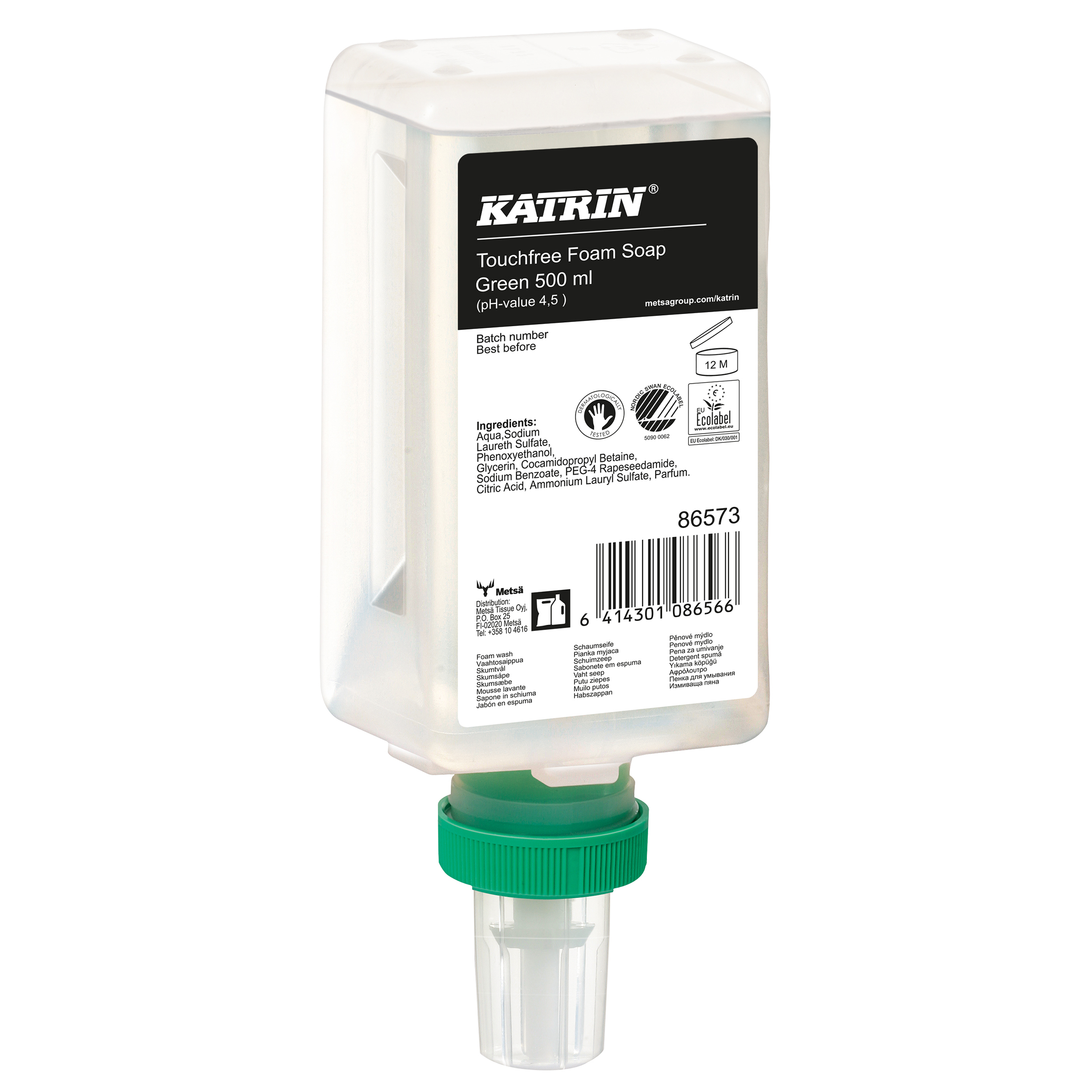 Skumtvål Touchfree Green 500ml