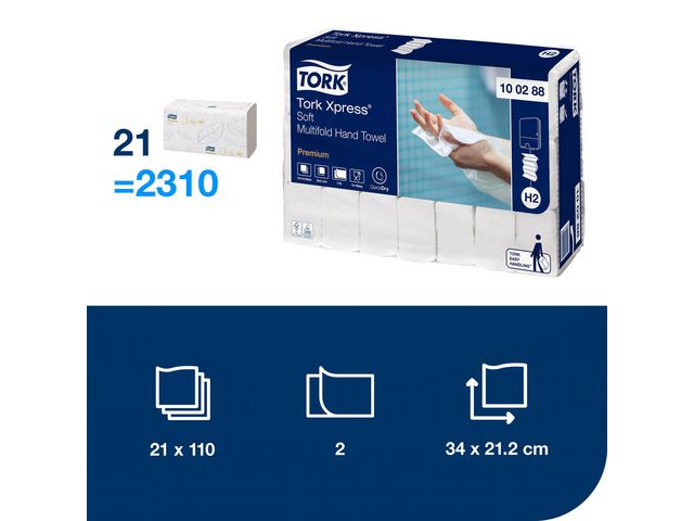 Handduk Tork Xpress® Mjuk Multifold H2 2310/kartong