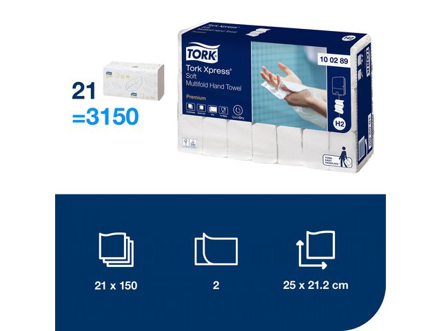Handduk Tork Premium H2 3150/f
