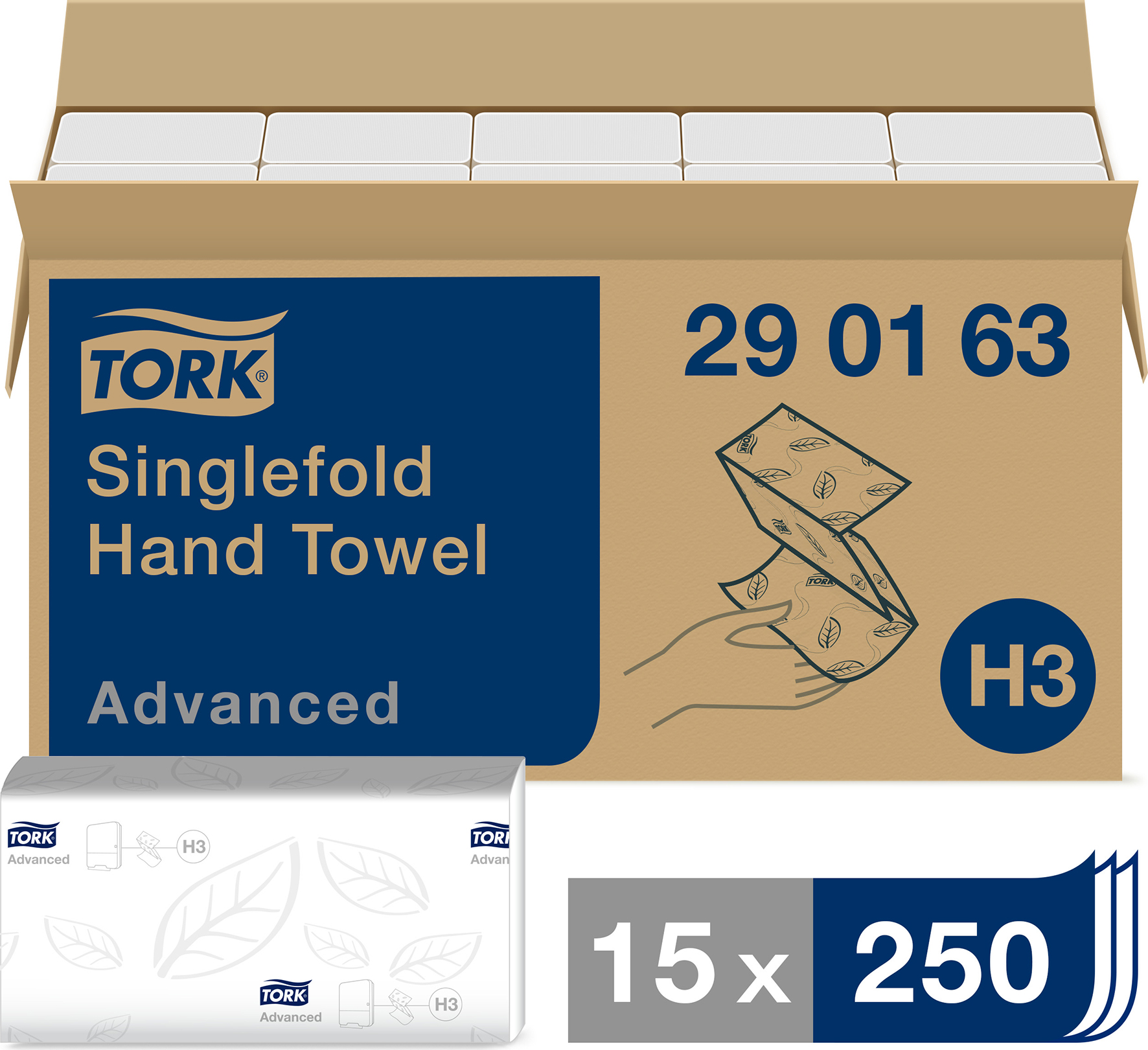 Handduk H3 Z-fold Adv 3750/fp