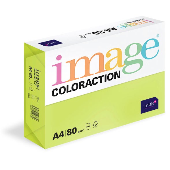 Kopieringspapper Image A4 80g neongr&ouml;n 500 st/fp