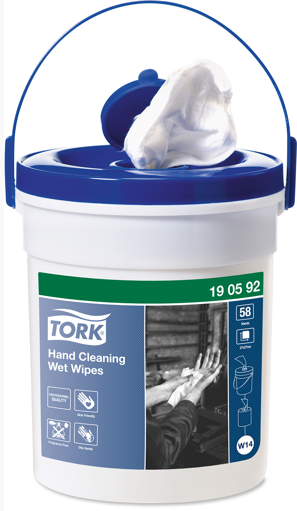Våtdukar Handrengöring Premium Tork W14 i hink