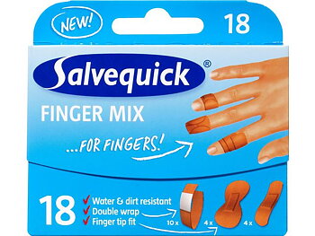 Plåster SALVEQUICK Finger mix 18/fp