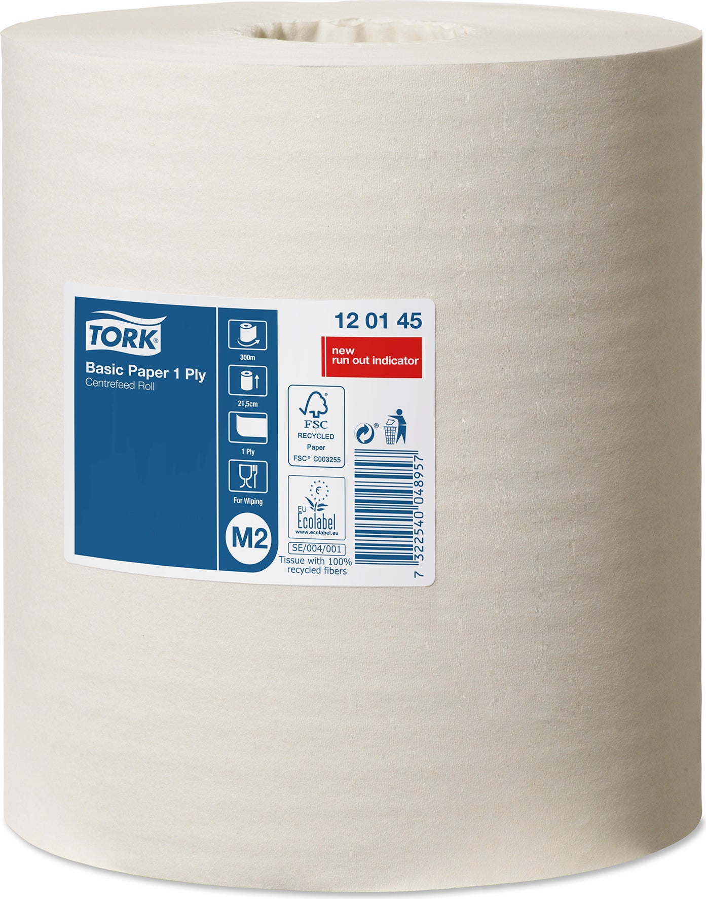Papper Tork Basic 1-lagers M2 6 rullar
