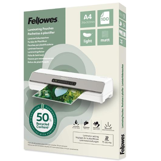 Laminat FELLOWES A4 Light Matt 100/fp