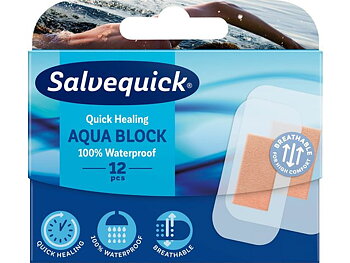 Plåster SALVEQUICK Aqua block 12/fp