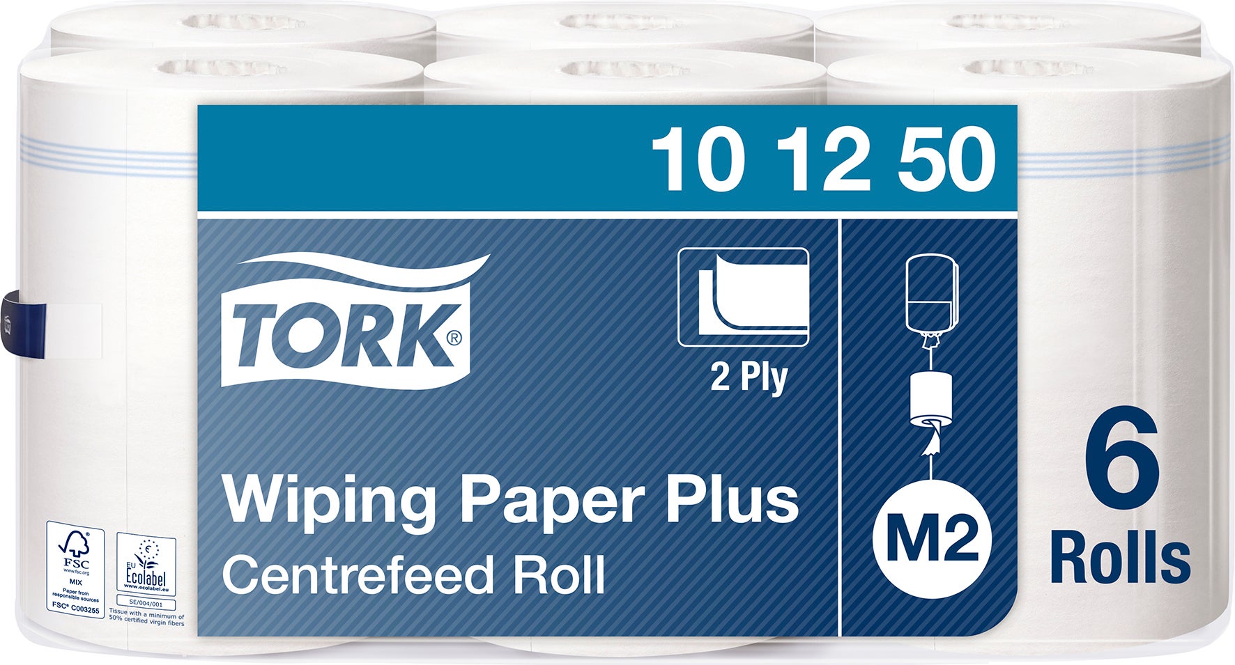Avtorkningspapper Tork Plus M2 160 m 6 rullar