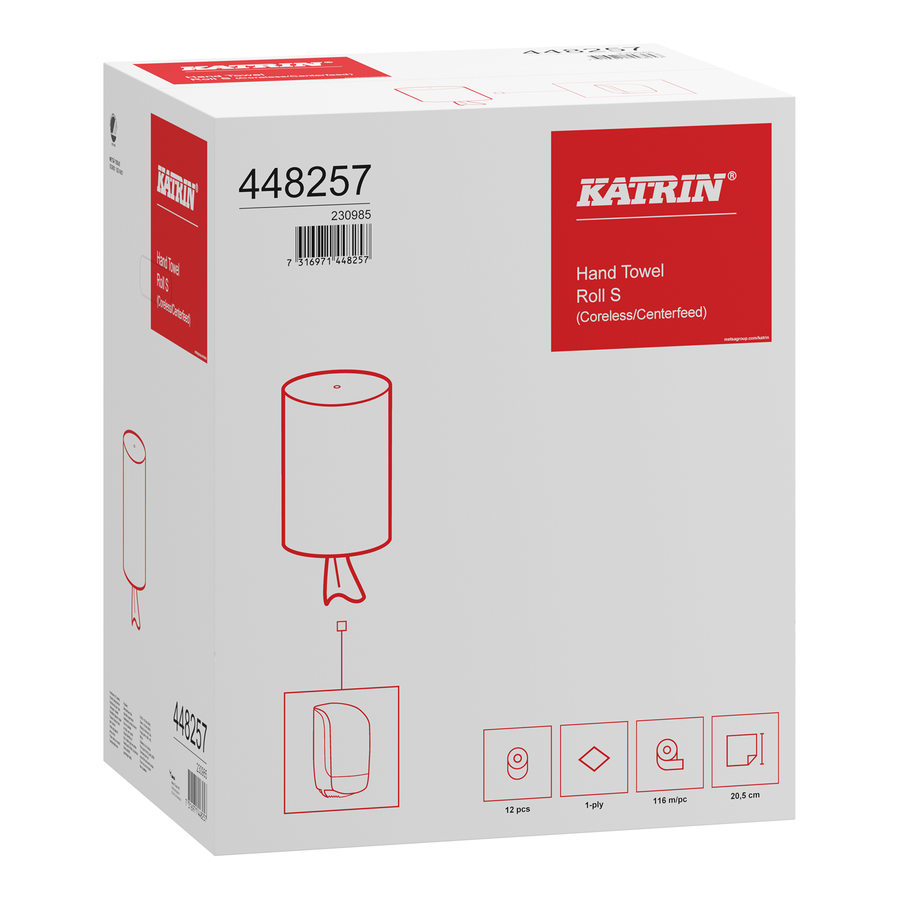 Handtork Katrin Cla S Coreless 12 rullar/fp