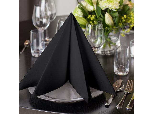 Servett TORK LinStyle svart39x39cm 50/fp
