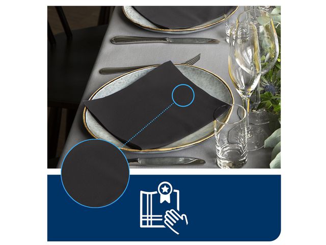 Servett TORK LinStyle svart39x39cm 50/fp