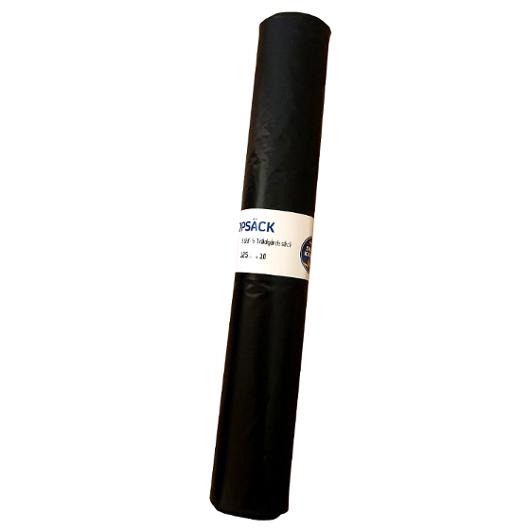 Plastsäck LD R60% 125L 40my svart 10/rl