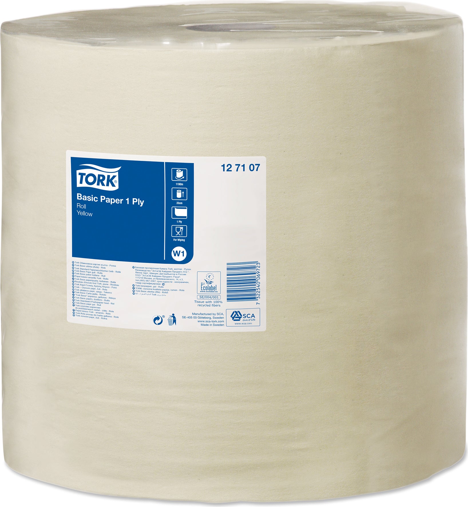 Papper Tork Basic W1 1190 m gul