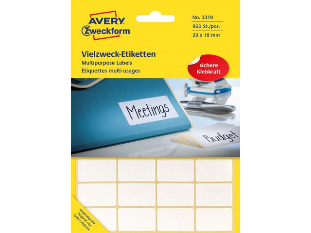 Etikett AVERY handskriv 29x18mm 960/fp
