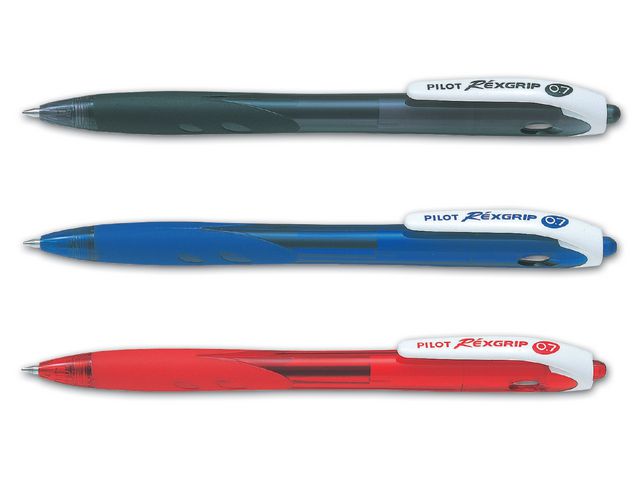 Kulpenna PILOT RexGrip fine 0,7 svart