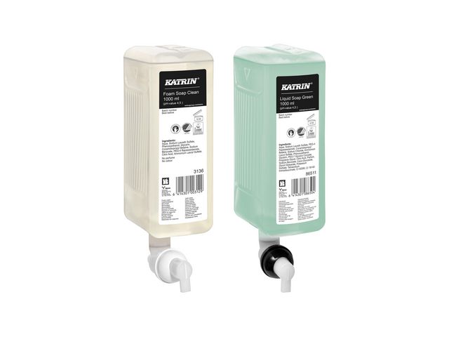 Dispenser tvål 1000 ml vit Katrin