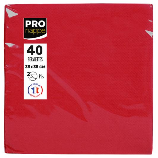 Servett PRONAPPE 38x38cm röd 40/fp