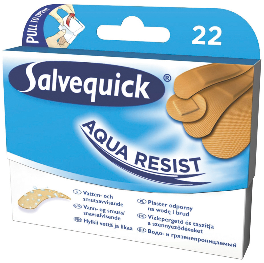 Plåster Salvequick Aqua 22/fp