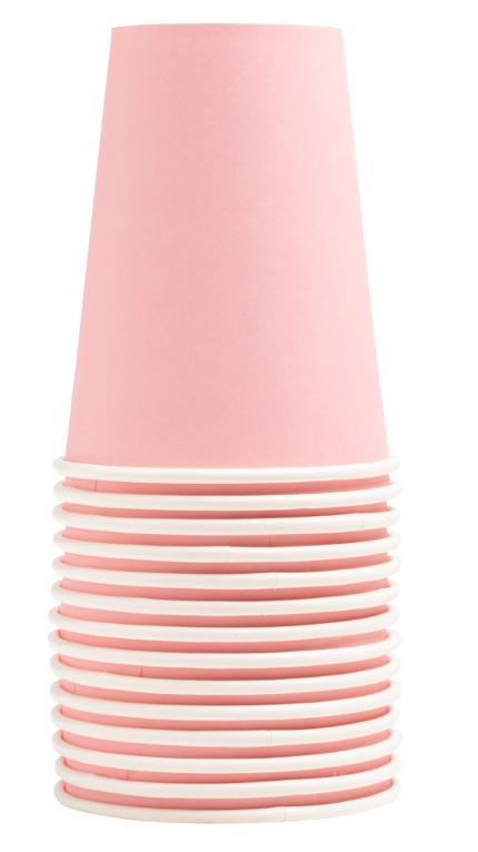 Pappersbägare PRONAPPE 20cl rosa 15/fp