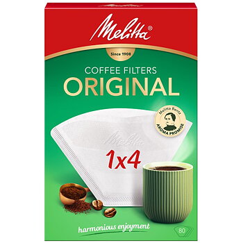 Kaffefilter Melitta 1x4 vita 80-pack