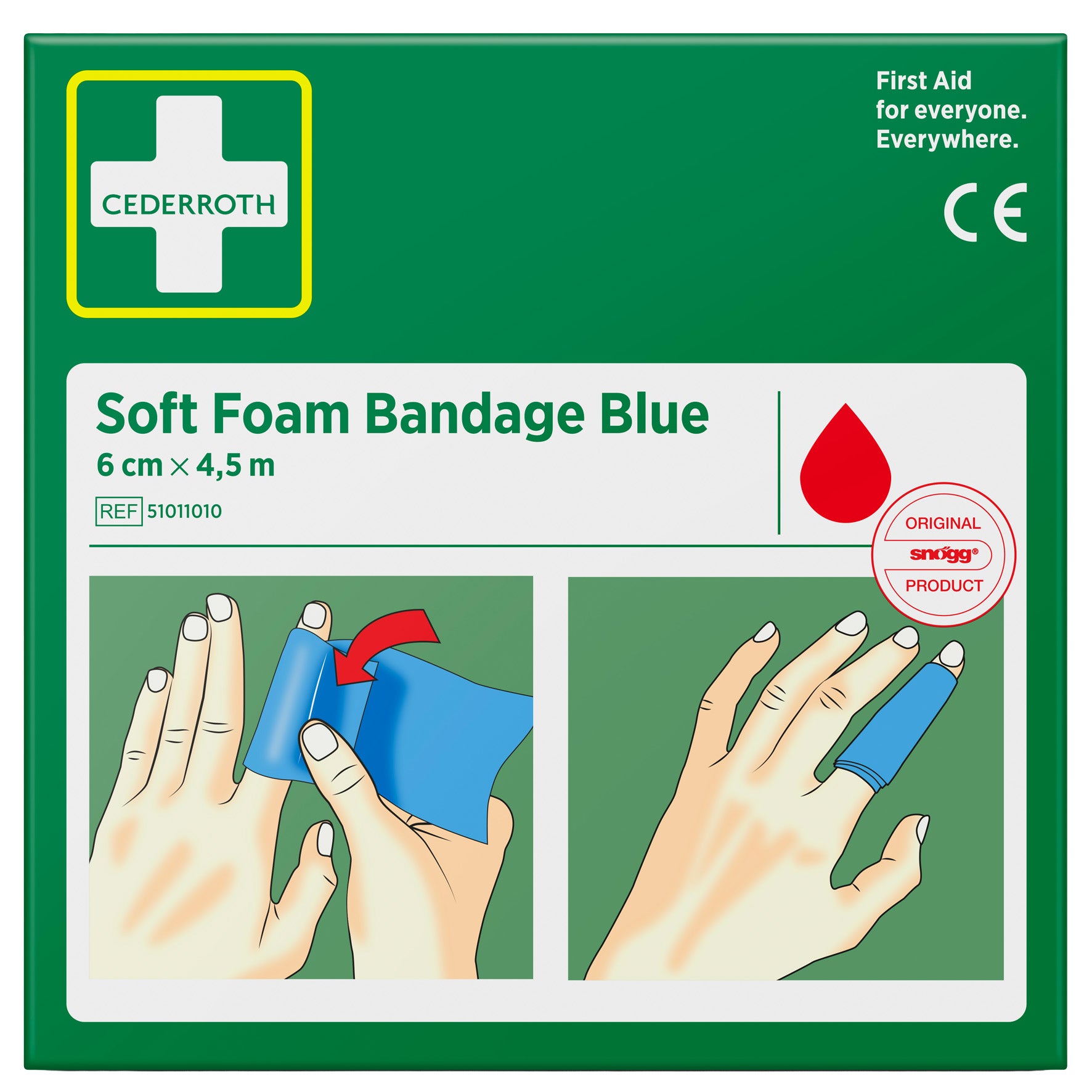 Plåster Soft Foam 60 mm x 4,5 m blå