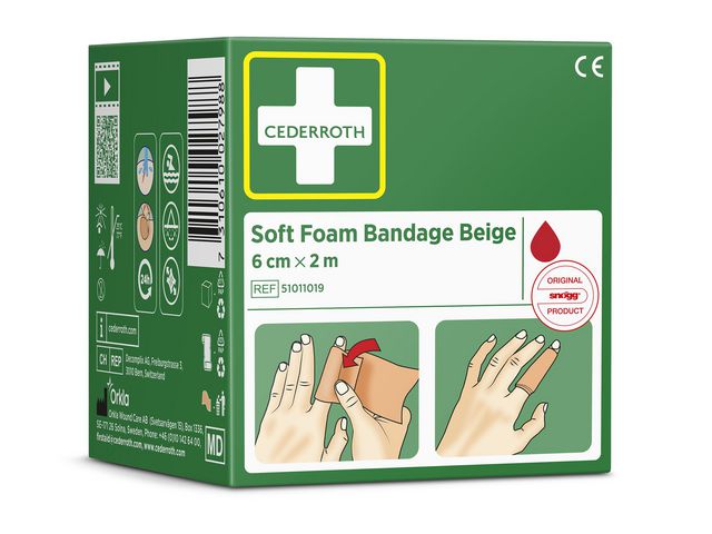 Soft Foam Bandage 6cmx2m Beige