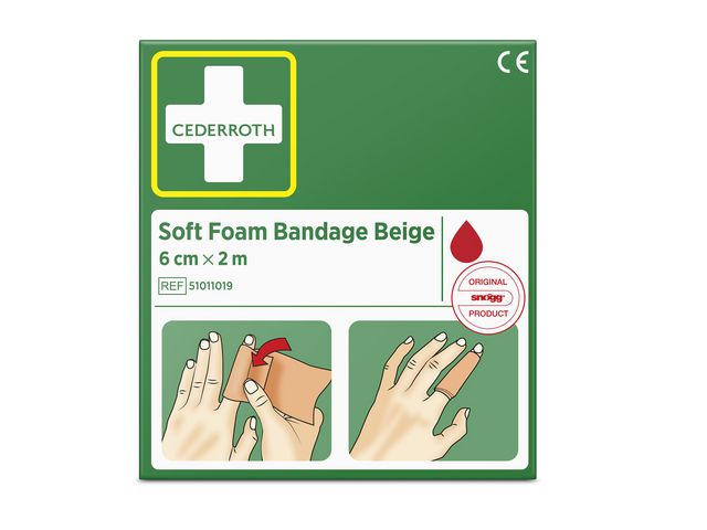Soft Foam Bandage 6cmx2m Beige