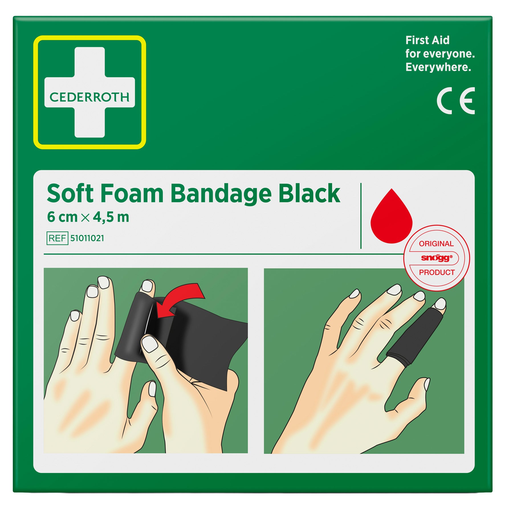 Plåster Soft Foam 60 mm x 4,5 m svart