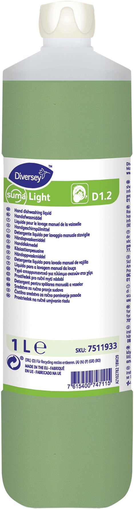 Handdiskmedel Suma Light D1.2 1 liter