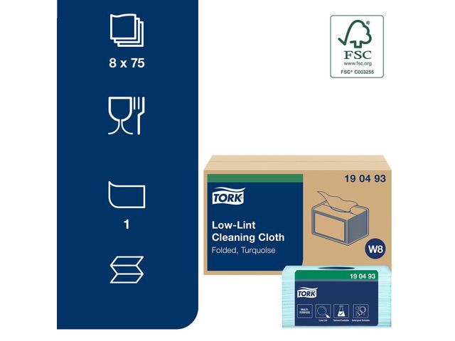 Rengöringsduk Tork W8 75 st/fp