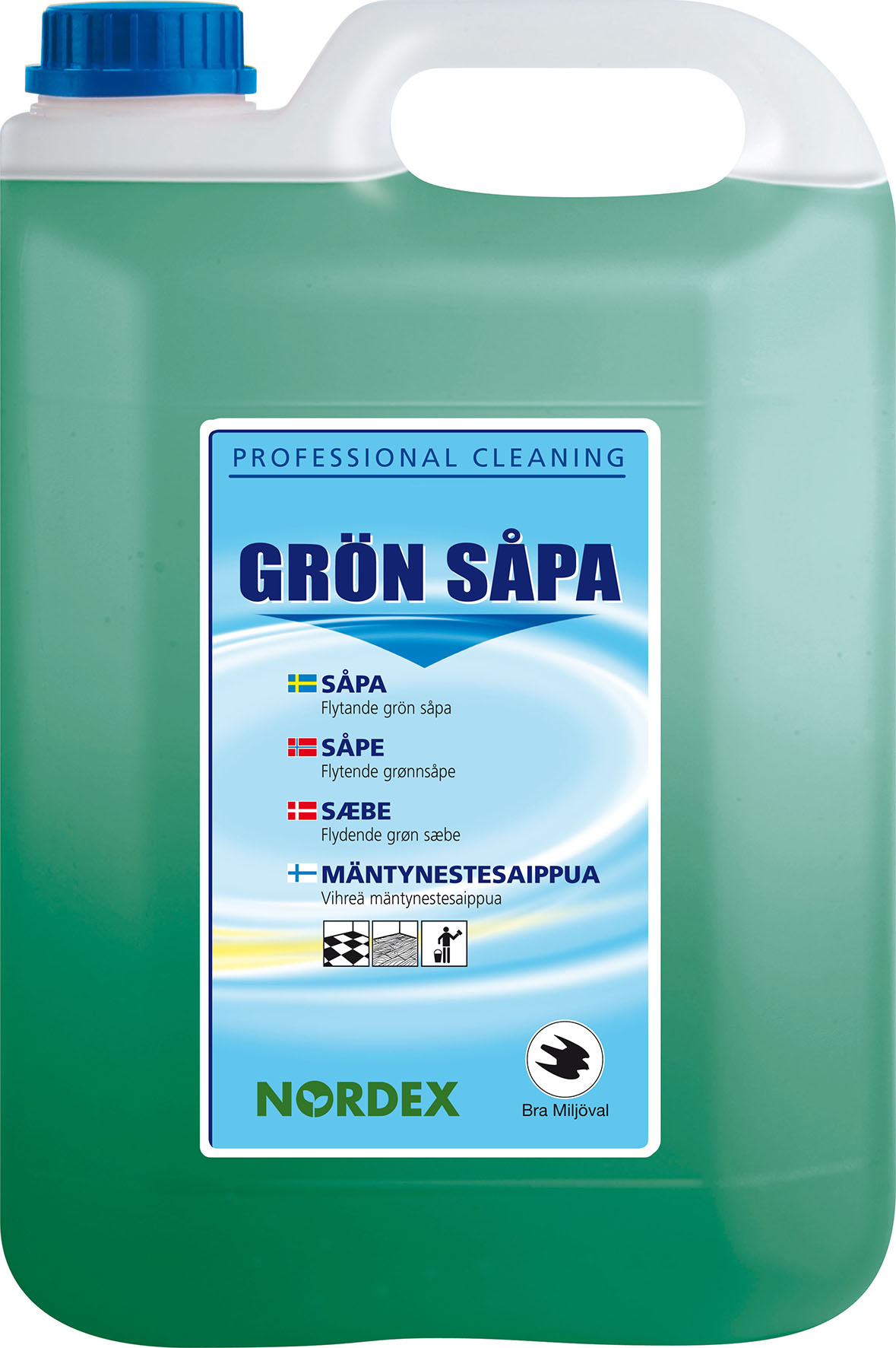 Såpa Grön Flytande 5 LIter