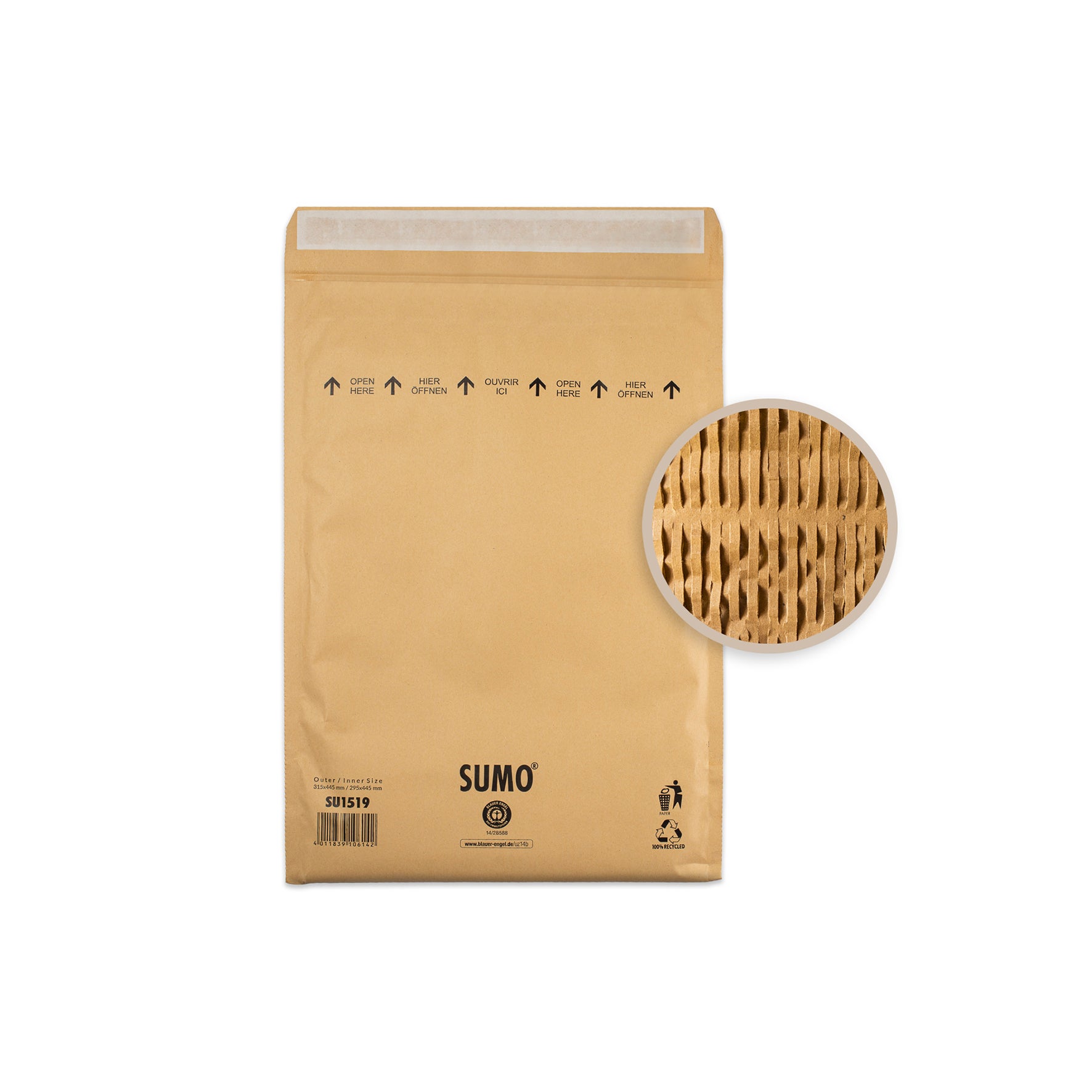 Vadderad påse SUMO 295x445 mm 10-pack