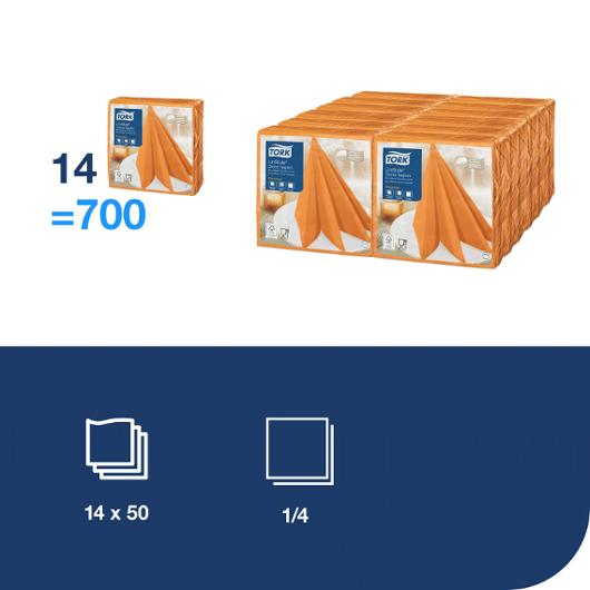 Servett TORK LinStyle Middag orang 50/fp