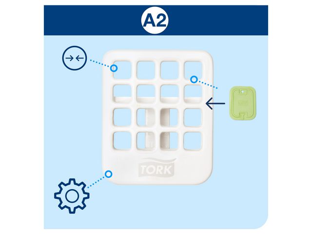 Hållare till Airfresh doftplatta Tork A2 Vit 4 st/fp