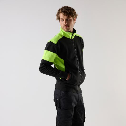 Sweatjacka TOP SWEDE 223 sv/fl gul
