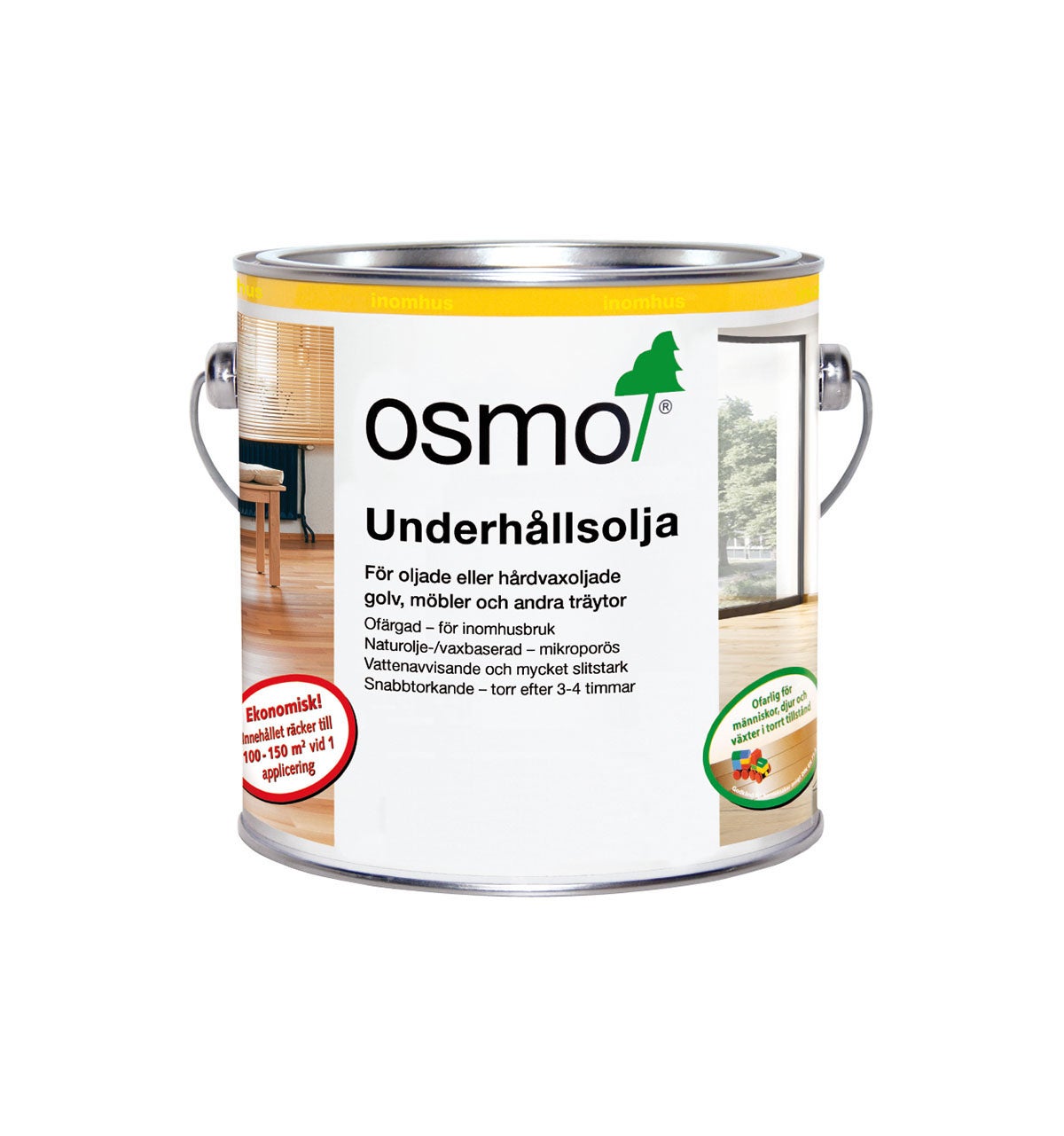 Underhållsolja ofärgad matt 2,5 liter