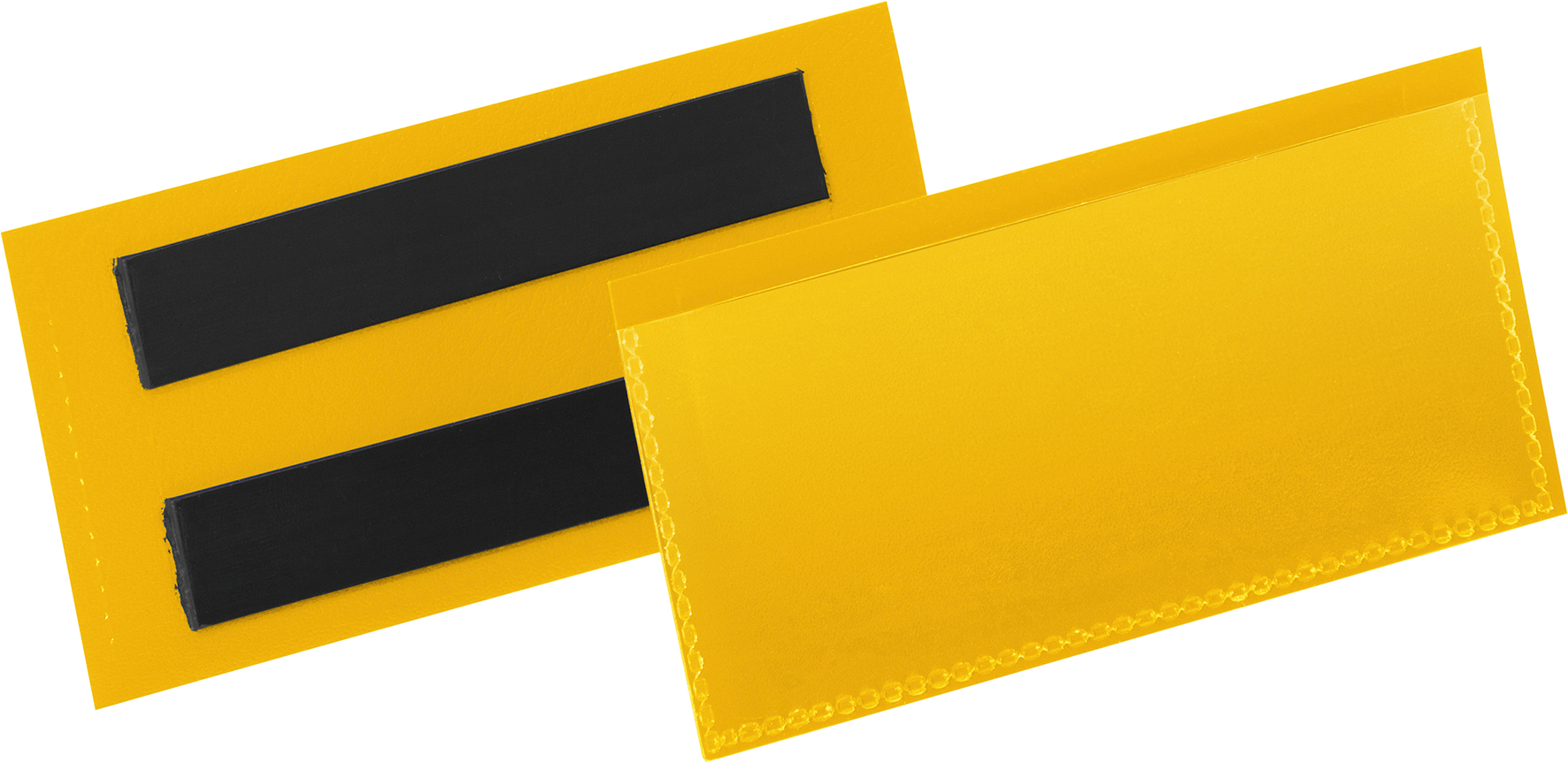 Etiketthållare magnetisk 100 x 38 mm gul 50 st/fp