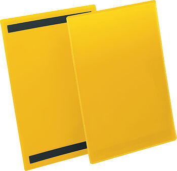 Plastficka A4S magnet gul 50/f