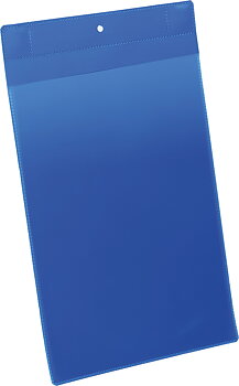 Plastficka A4S magnet blå 10/f